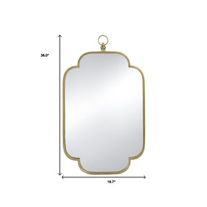 Homeroots 36" Gold Novelty Iron Framed Accent Mirror  50% Iron,25% Mirror,25% Mdf 485104