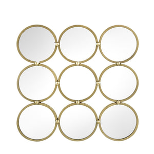 Homeroots 27" Gold Square Iron Framed Accent Mirror  50% Iron,25% Mirror,25% Mdf 485106