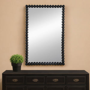 Homeroots 36" Black Iron Framed Accent Mirror  50% Iron,25% Mirror,25% Mdf 485108
