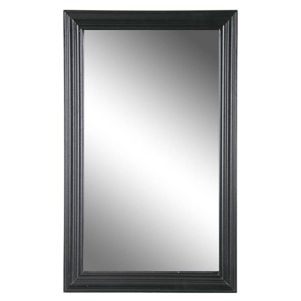 Homeroots 26" Black Beveled Lines Framed Accent Mirror  60% Mdf,40% Glass 485123