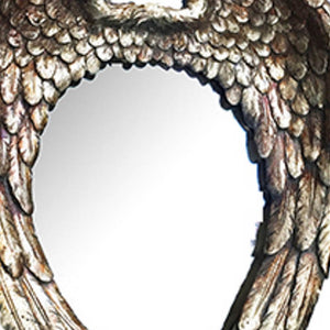 Homeroots 22" Antiqued Gold Heart Resin Framed Accent Mirror  100% Resin 485128