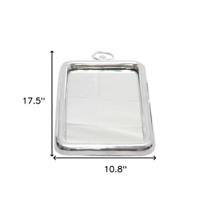 Homeroots 18" Silver Aluminum Framed Accent Mirror  Aluminum,Mirror 485129