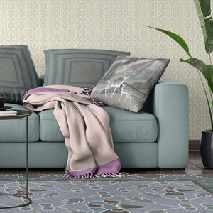 Homeroots 26x26 Silver Black Deer Blown Seam Broadcloth Animal Print Throw Pillow   485296