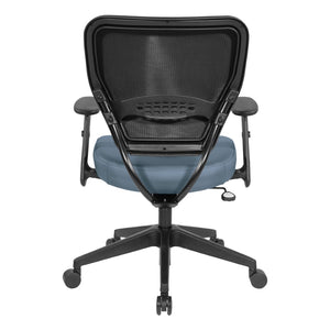 OSP Home Furnishings Silver Ion Antimicrobial Ergonomic Office Chair with Lumbar Support and Adjustable Arms Blue 5500D-R105
