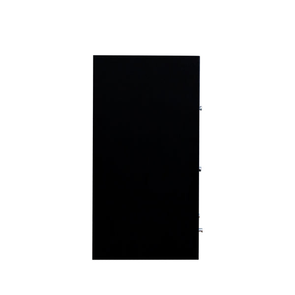 English Elm Black Glass Door Shoe Box Display Cabinet with RGB LED Lighting, Stackable Dustproof Showcase W331P235039