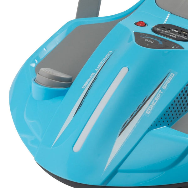 English Elm Electric Manta Ray Kids Ride on Racing Car with Built in Lights Music and Stable Wheels Blue W2181P202380