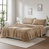 True North by Sleep Philosophy Soloft Plush Casual Micro Plush Sheet Set TN20-0585 Taupe