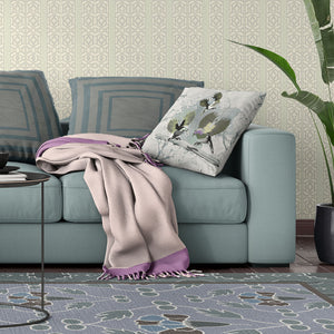 Homeroots 28x28 Olivegreen Offwhite Bird Blown Seam Broadcloth Animal Print Throw Pillow   485553