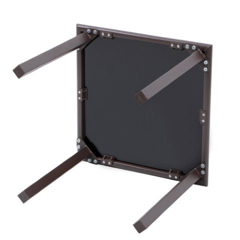 Homeroots 18" Black Square Glass Outdoor Side Table - Stylish & Elegant Decor For Your Patio Or Garden Space!   485596