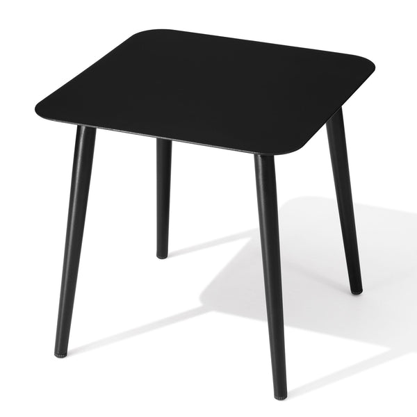 Homeroots 16" Gray Square Metal Outdoor Side Table  Aluminum 485598