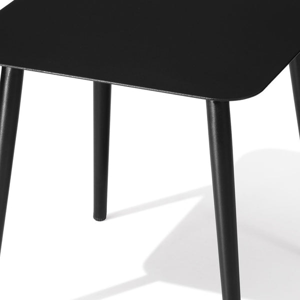 Homeroots 16" Gray Square Metal Outdoor Side Table  Aluminum 485598