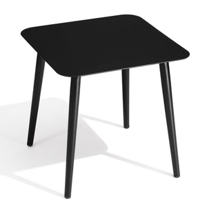 Homeroots 16" Gray Square Metal Outdoor Side Table  Aluminum 485598