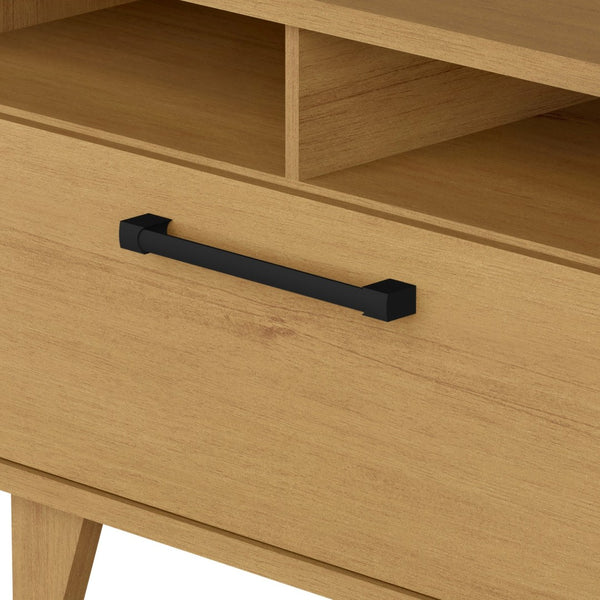 HomeRoots 71" Brown Open Shelving TV Stand - Stylish Rustic Furniture for Media, Décor & Cable Management Solutions 485609