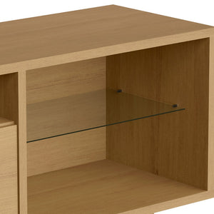 HomeRoots 71" Brown Open Shelving TV Stand - Stylish Rustic Furniture for Media, Décor & Cable Management Solutions 485609