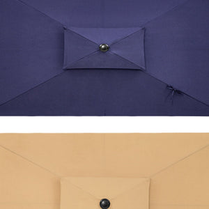 Homeroots 10' Tan Polyester Rectangular Tilt Market Patio Umbrella  Aluminum 485613