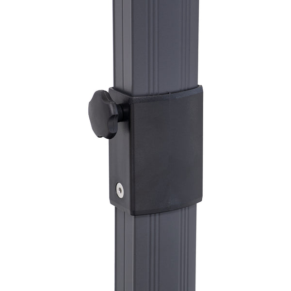 Homeroots 10' Navy Blue Polyester Round Tilt Cantilever Patio Umbrella With Stand  Aluminum 485620