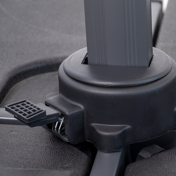 Homeroots 10' Navy Blue Polyester Round Tilt Cantilever Patio Umbrella With Stand  Aluminum 485620