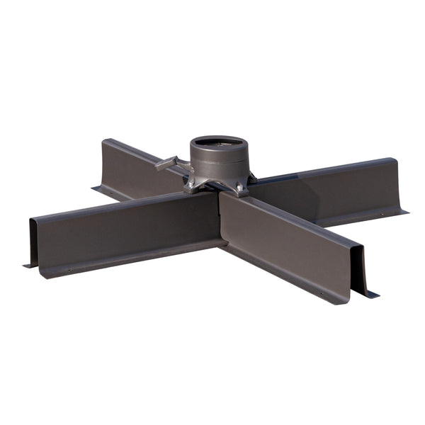 Homeroots 12' Black Polyester Round Tilt Cantilever Patio Umbrella With Stand  Aluminum 485628