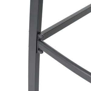 HomeRoots Set of Two 28" Gray Steel Outdoor Bar Chairs - Durable, Stylish, and Perfect for Any Patio Space! 485775