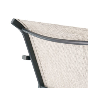 HomeRoots Set of Two 28" Gray Steel Outdoor Bar Chairs - Durable, Stylish, and Perfect for Any Patio Space! 485775