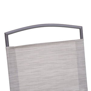 Homeroots Set Of Four 35" Brown Steel Sling Outdoor Folding Arm Chairs – Stylish, Ergonomic Comfort For Relaxation  Steel 485811