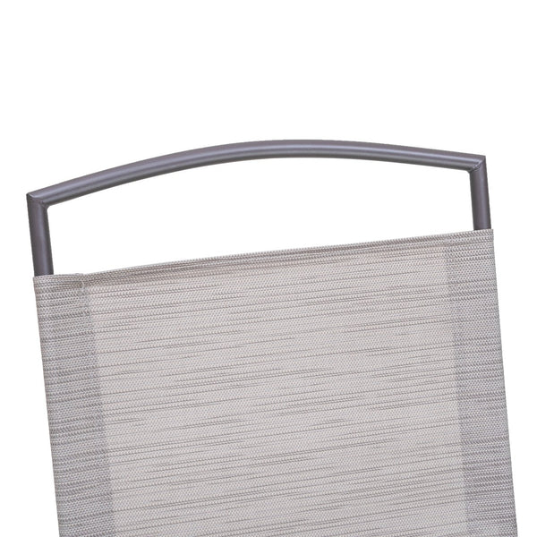 Homeroots Set Of Four 35" Brown Steel Sling Outdoor Folding Arm Chairs – Stylish, Ergonomic Comfort For Relaxation  Steel 485811