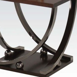HomeRoots 23" Modern Farmhouse Black and Brown End Table - Versatile Compact Design for Any Room Decor 485826
