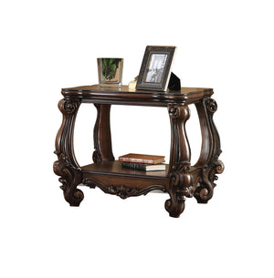 Homeroots 26" Cherry Oak Manufactured Wood Square End Table With Shelf   485837