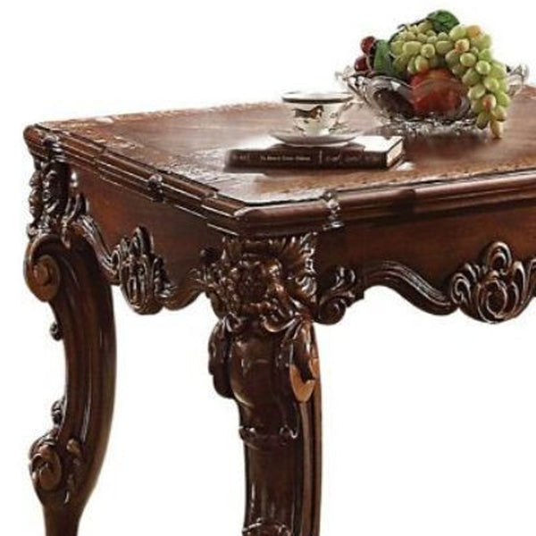 Homeroots 26" Cherry Manufactured Wood Square End Table   485857