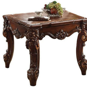 Homeroots 26" Cherry Manufactured Wood Square End Table   485857