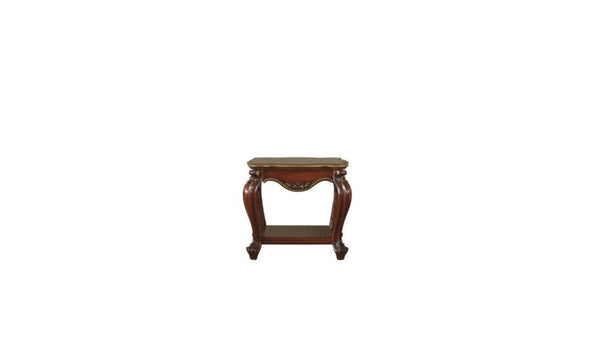 HomeRoots 24" Elegant Honey Oak Solid Wood Square End Table with Shelf – Versatile, Durable, and Stylish Design 485877