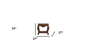 HomeRoots 24" Elegant Honey Oak Solid Wood Square End Table with Shelf – Versatile, Durable, and Stylish Design 485877
