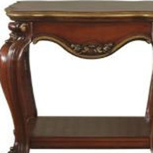 HomeRoots 24" Elegant Honey Oak Solid Wood Square End Table with Shelf – Versatile, Durable, and Stylish Design 485877