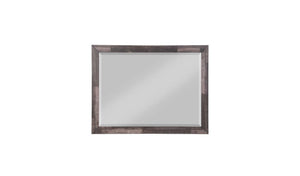 Homeroots 36" Dark Cherry Rectangle Dresser Mirror Mounts To Dresser With Frame  Wood,Veneer,Composite Wood 485896