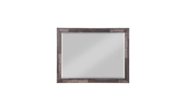 Homeroots 36" Dark Cherry Rectangle Dresser Mirror Mounts To Dresser With Frame  Wood,Veneer,Composite Wood 485896