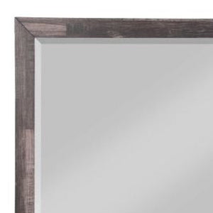 Homeroots 36" Dark Cherry Rectangle Dresser Mirror Mounts To Dresser With Frame  Wood,Veneer,Composite Wood 485896