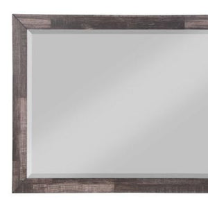 Homeroots 36" Dark Cherry Rectangle Dresser Mirror Mounts To Dresser With Frame  Wood,Veneer,Composite Wood 485896