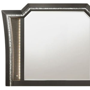 Homeroots 38" Metallic Gray Lighted Dresser Mirror  Wood,Mirror,Led,Composite Wood 485901