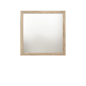 Homeroots 40" Natural Square Dresser Mirror  Wood,Veneer (Paper),Composite Wood 485904