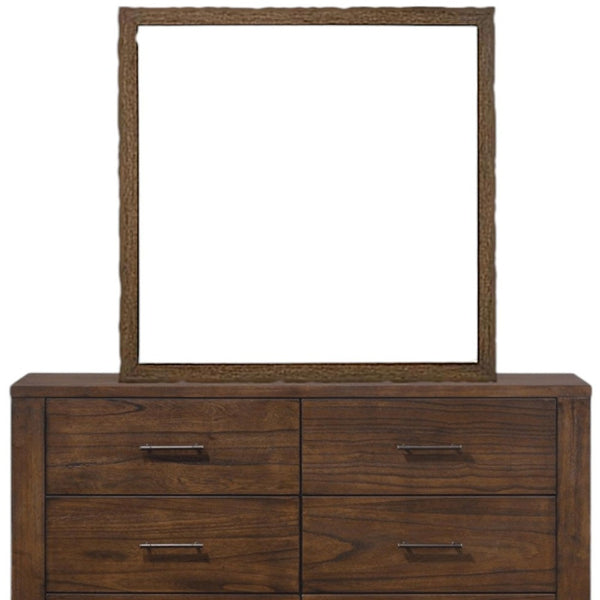 Homeroots 40" Square Dresser Mirror  Wood,Veneer,Composite Wood 485905