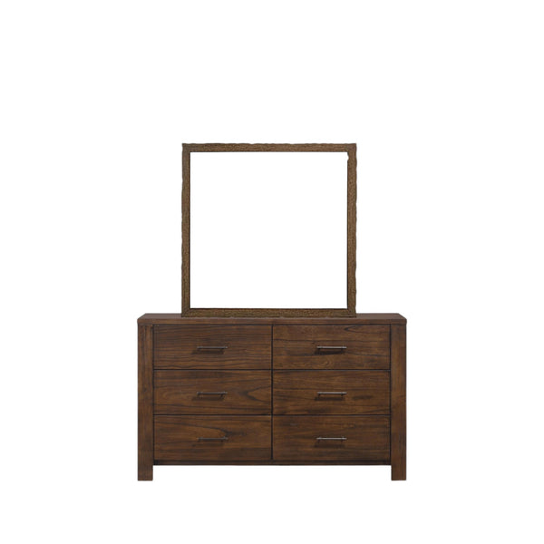 Homeroots 40" Square Dresser Mirror  Wood,Veneer,Composite Wood 485905