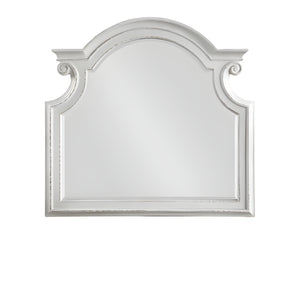 Homeroots 43" Antique White Irregular Dresser Mirror  Wood,Composite Wood,Mirror 485909