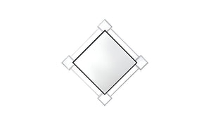 HomeRoots 45" Gray and Black Abstract Accent Mirror - Modern Geometric Design for Stylish Home Décor & Light Reflection 485915