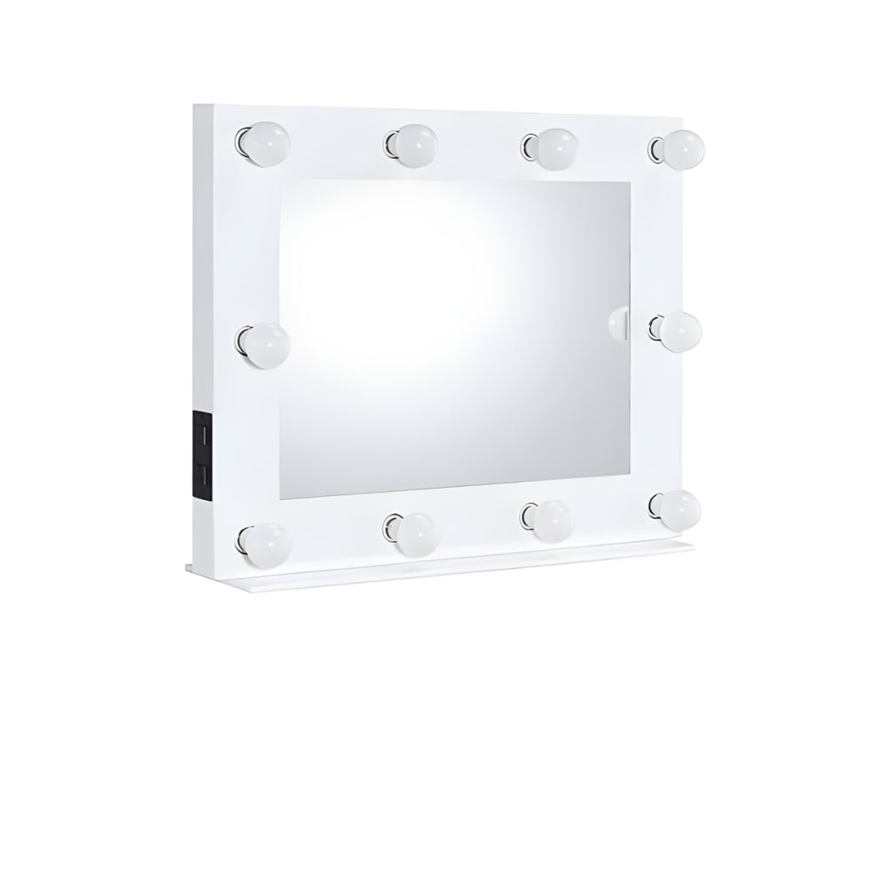 Homeroots 26" White Finish Accent Mirror  Metal,Wood,Mirror 485930