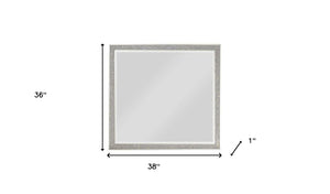 Homeroots 36" Dresser Wood Mirror  Wood(Poplar),Mdf,Mirror,Acrylic 485941