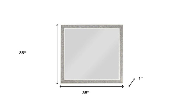 Homeroots 36" Dresser Wood Mirror  Wood(Poplar),Mdf,Mirror,Acrylic 485941