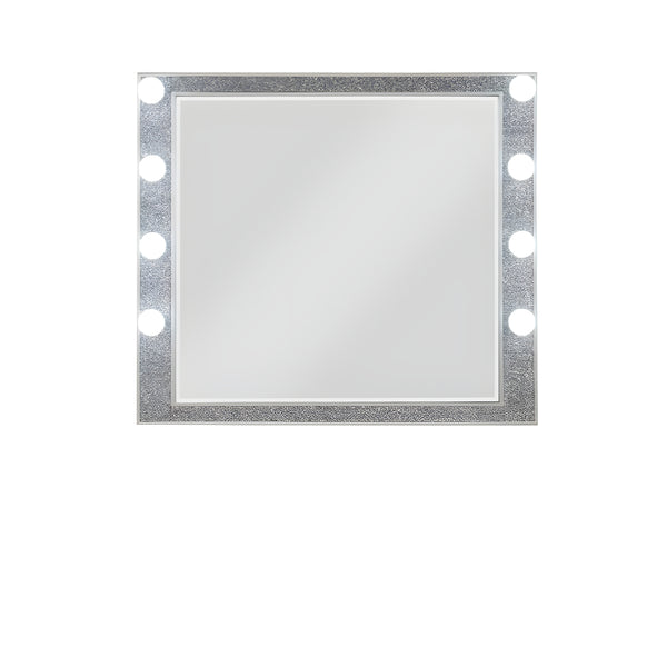 Homeroots 36" Dresser Wood Mirror  Wood,Composite Wood,Upholstery 485942