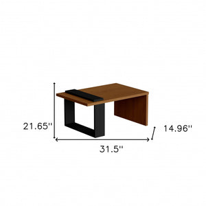 Homeroots 32" Brown And Black Coffee Table   485967