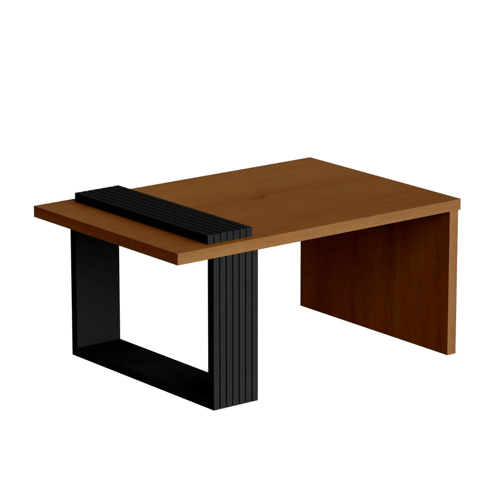 Homeroots 32" Brown And Black Coffee Table   485967