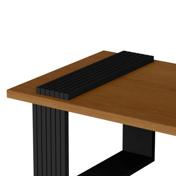 Homeroots 32" Brown And Black Coffee Table   485967